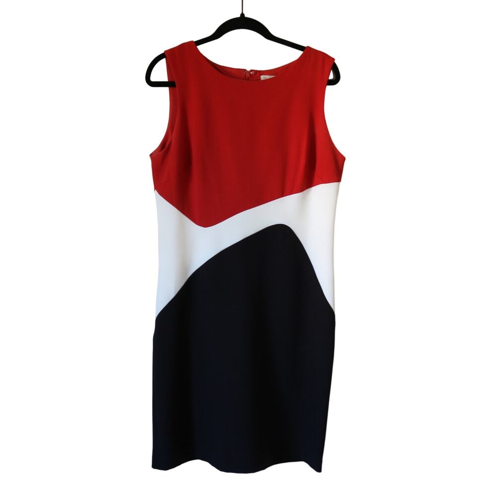 Dress Barn Multi Color Sleeveless Shift‎ Dress 10